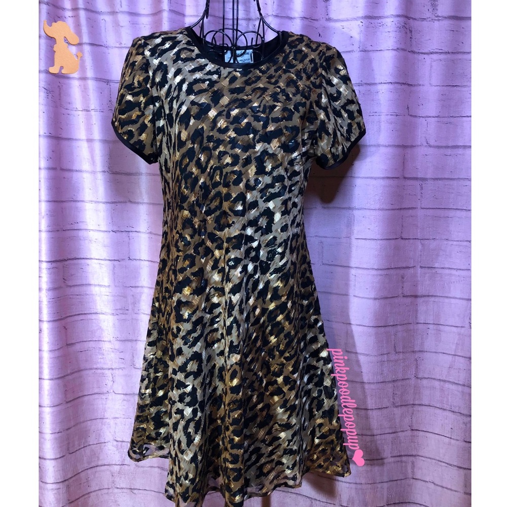 Jeffrey & Dara Vintage Leopard Print Dress